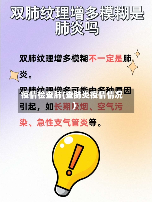 疫情检查肺(查肺炎疫情情况)