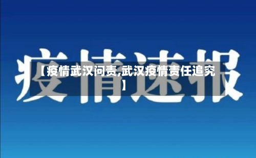 【疫情武汉问责,武汉疫情责任追究】-第2张图片